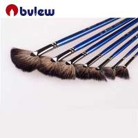 wholesale 7pcs fan shape art paint brush for artist drawing